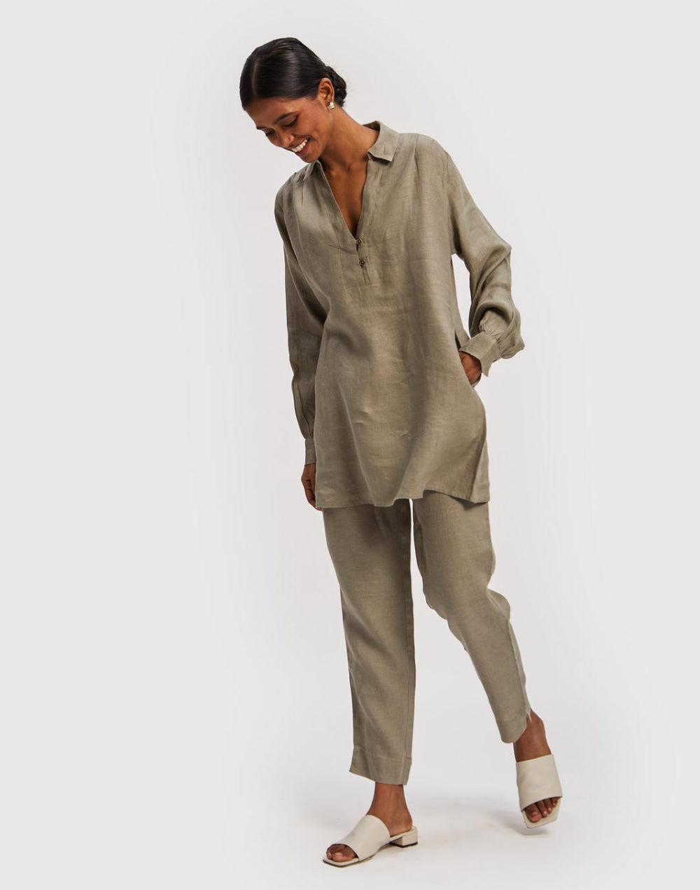 The Goes with Everything Dark Green Pant - Hemp Dark Green - Pants