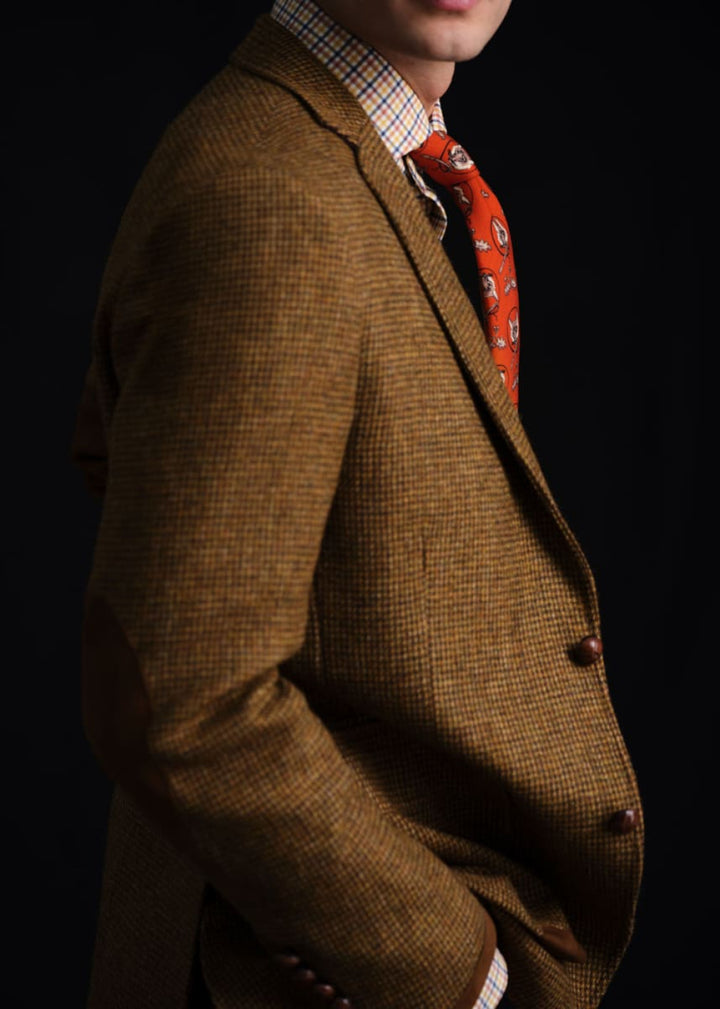The Highlander Shetland Wool Jacket - Tobacco - Blazer