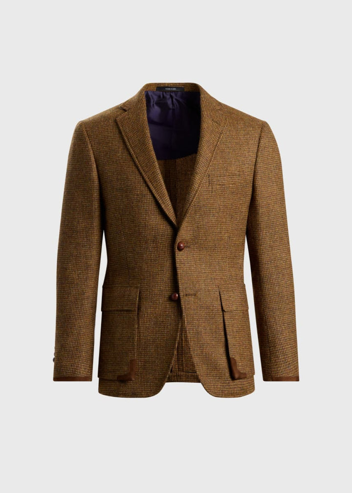 The Highlander Shetland Wool Jacket - Tobacco - Blazer