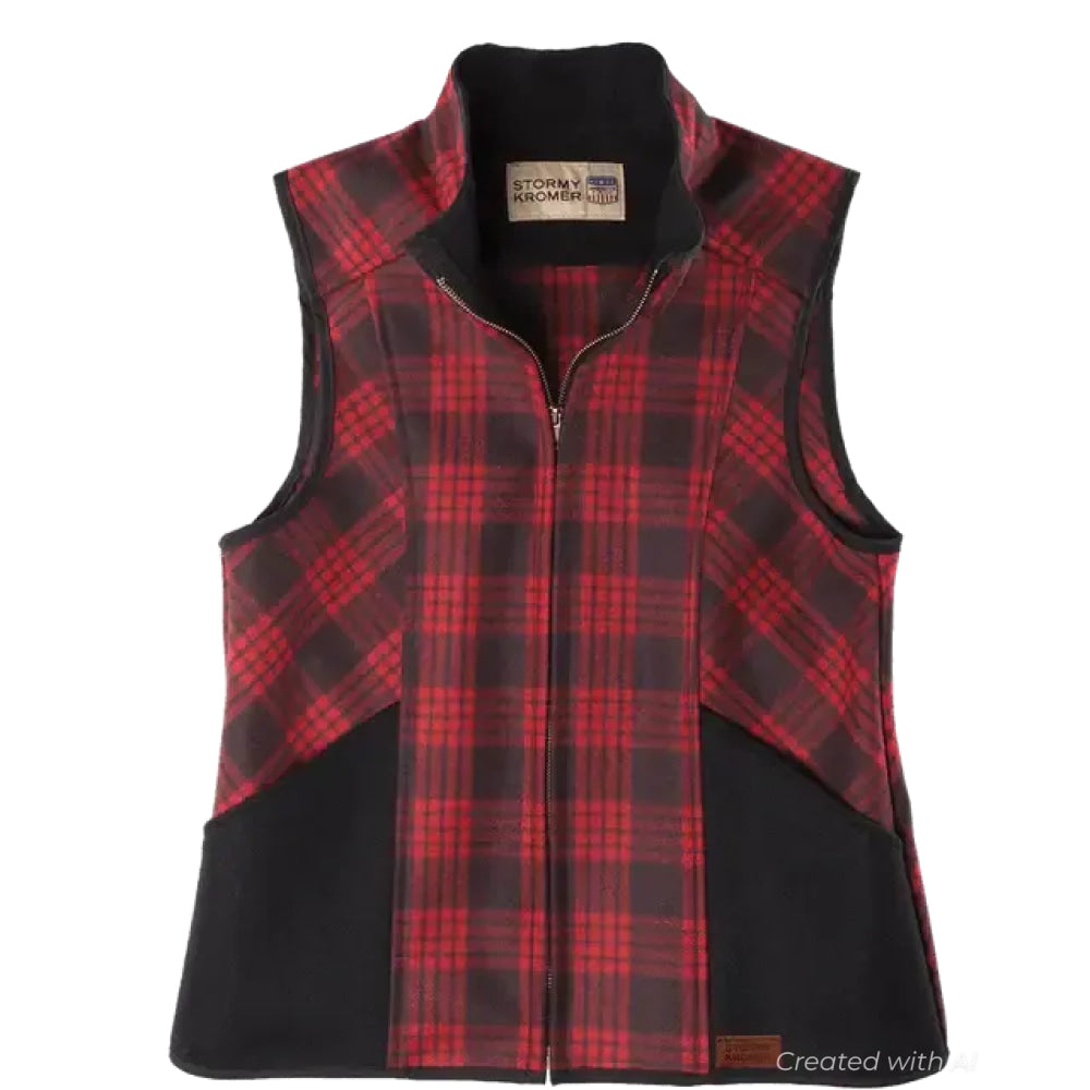The Ida Outfitter Vest - Black/red Tartan - FINAL SALE - Vest