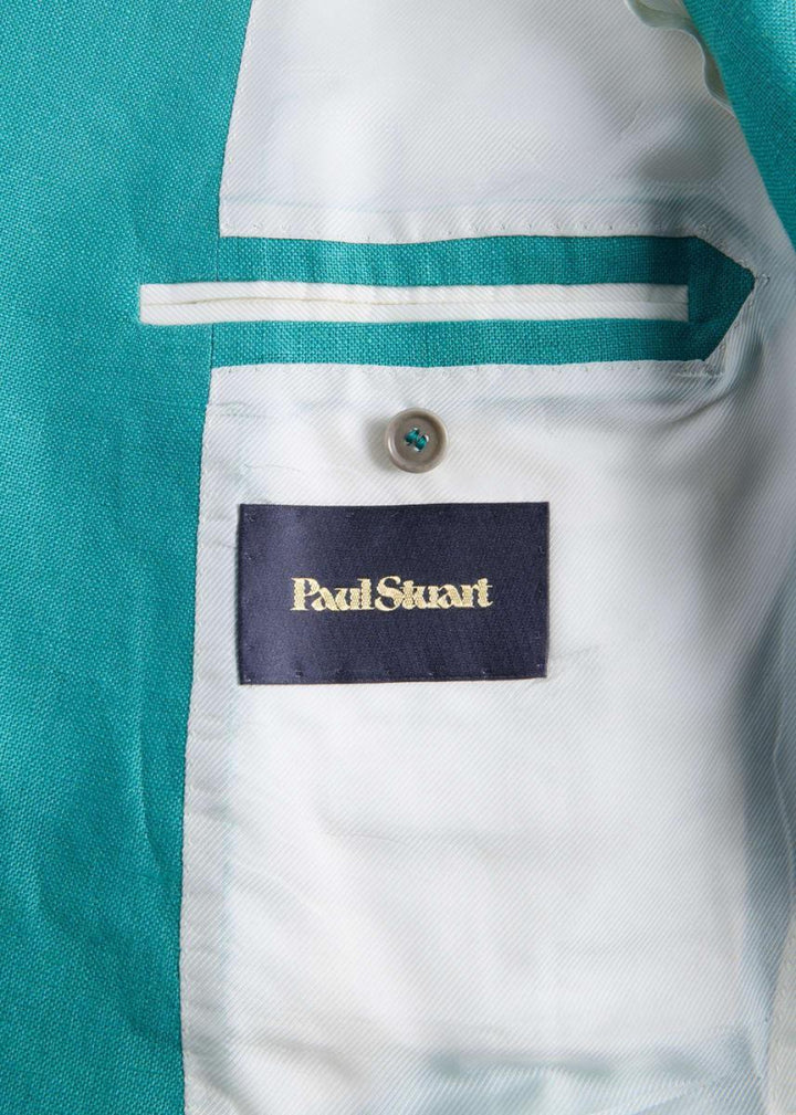 The Irish Linen Double Breasted Jacket - Turquoise - Blazer