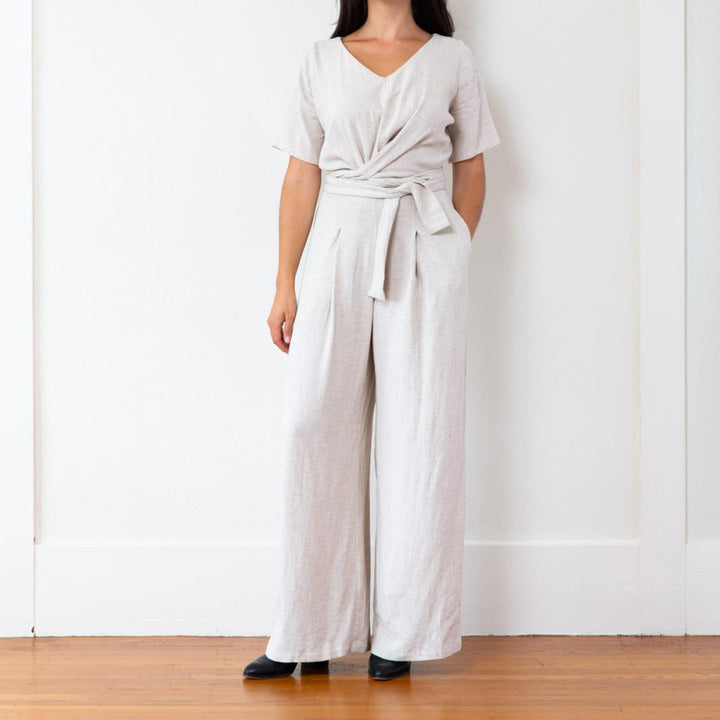 The Isabel Jumpsuit (Long) - Natural - Small - Jumpsuit