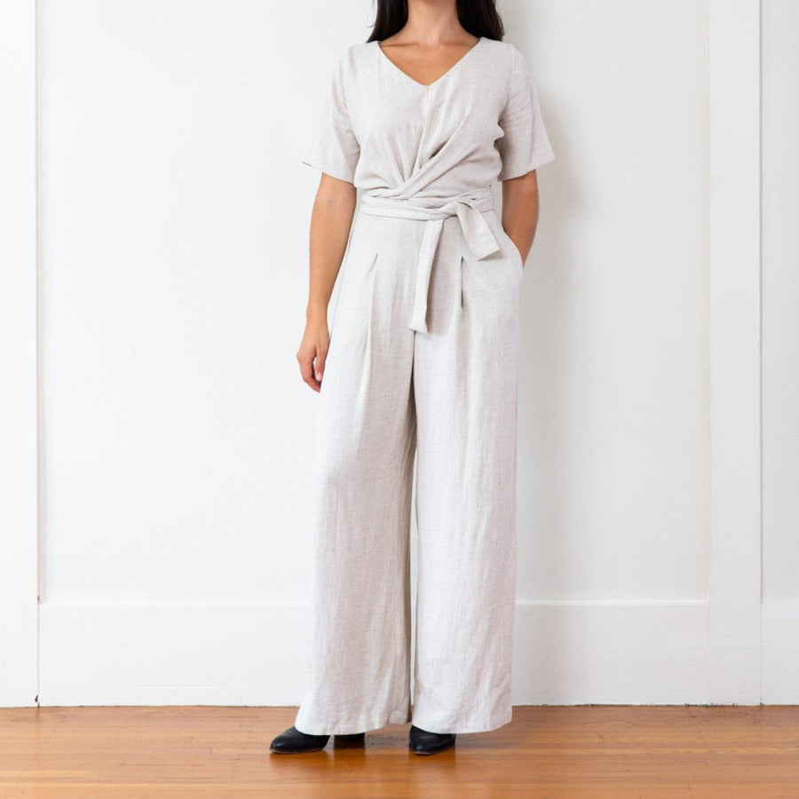 The Isabel Jumpsuit (Long) - Natural - Small - Jumpsuit