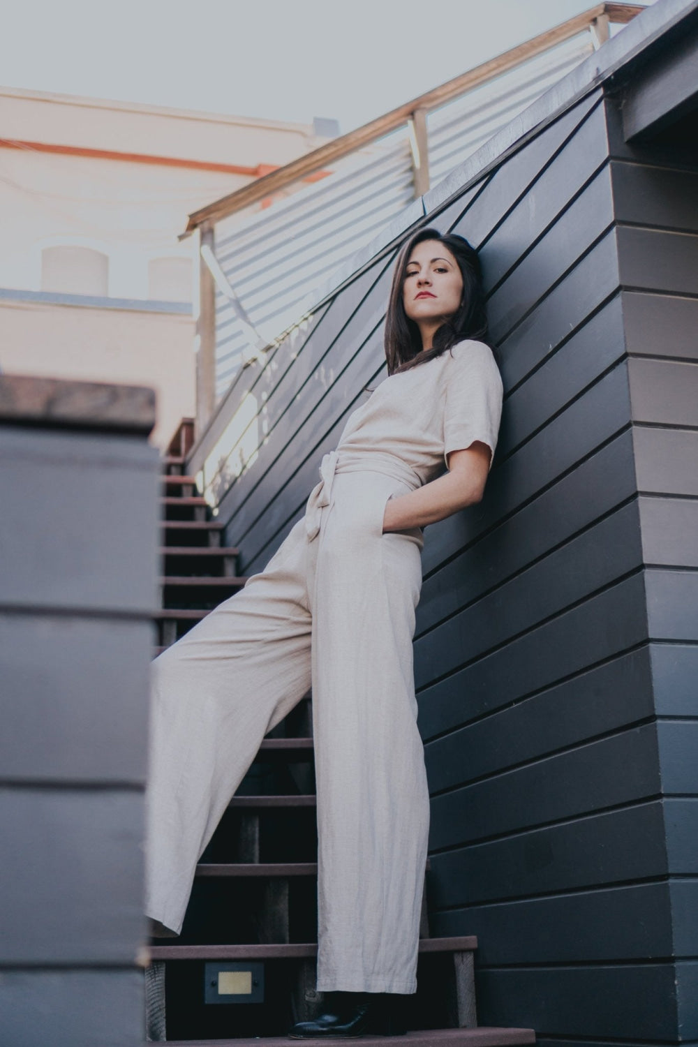 The Isabel Jumpsuit (Long) - Natural - Small - Jumpsuit