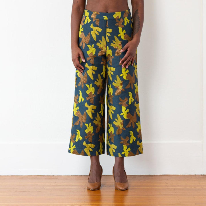 The Julia Pant - Blue/gold - Pants