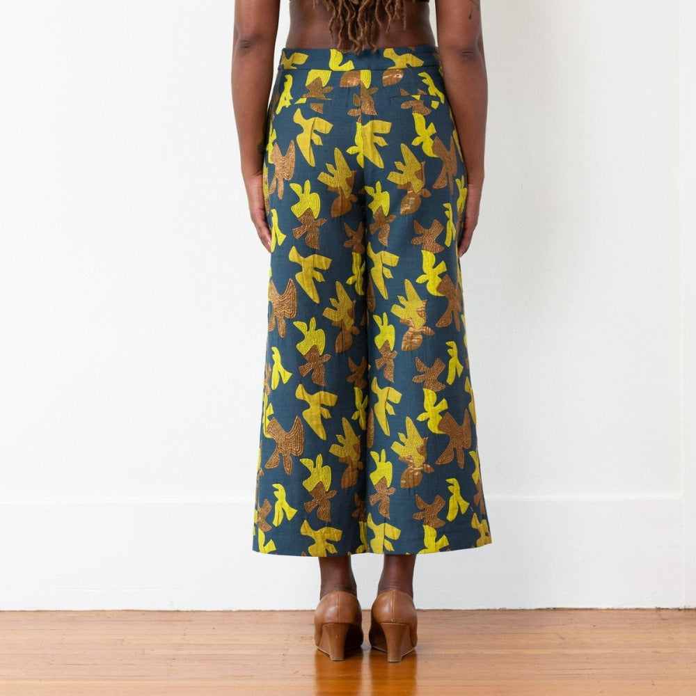 The Julia Pant - Blue/gold - Pants
