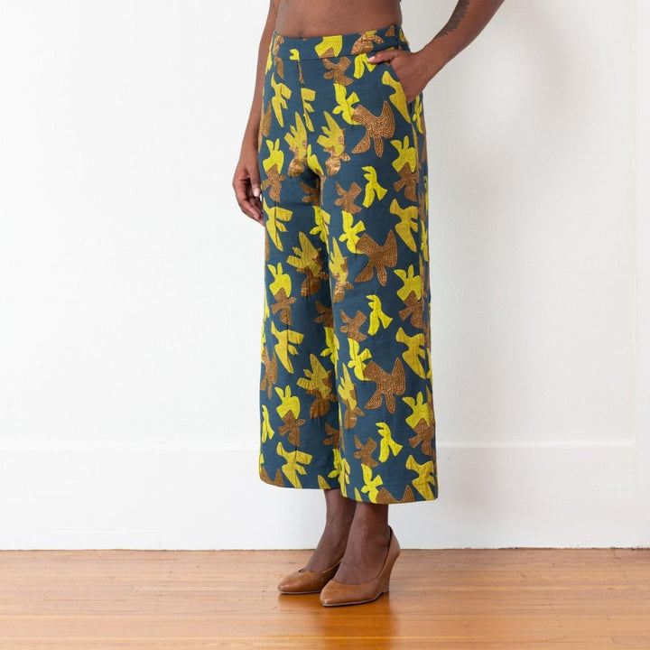 The Julia Pant - Blue/gold - Pants