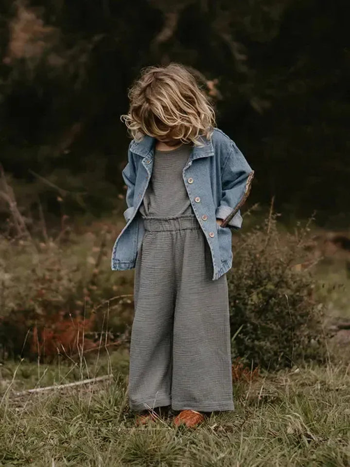 The Muslin Culotte - Lead gray - Pants