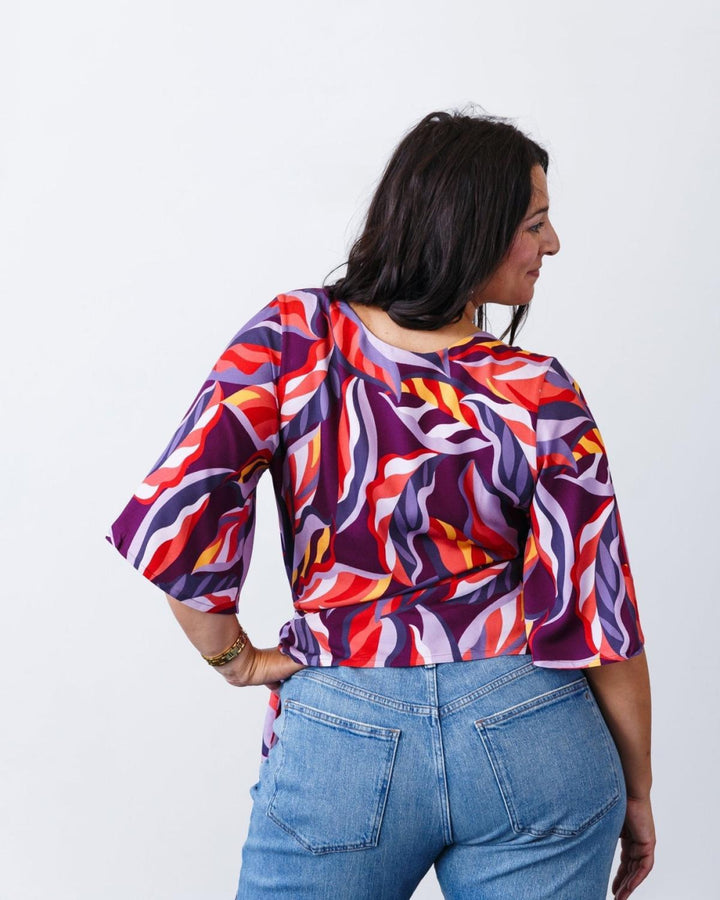 The Printed Olivia Top - Jewel-motif - Blouse