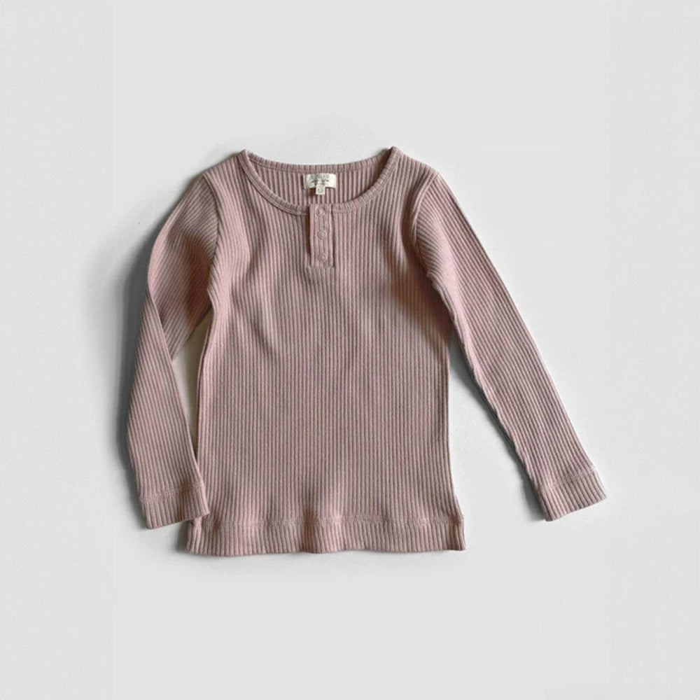 The Ribbed Top - Antique Rose - Henley