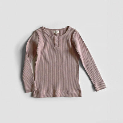 The Ribbed Top - Antique Rose - Henley
