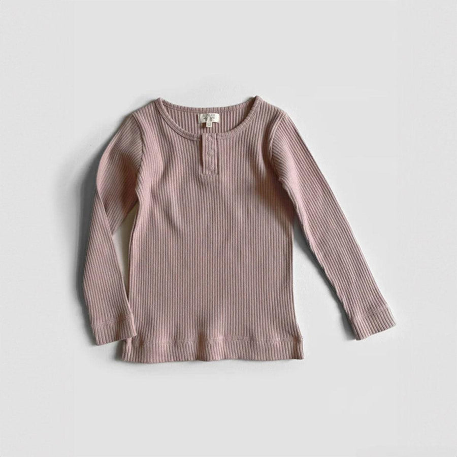The Ribbed Top - Antique Rose - Henley