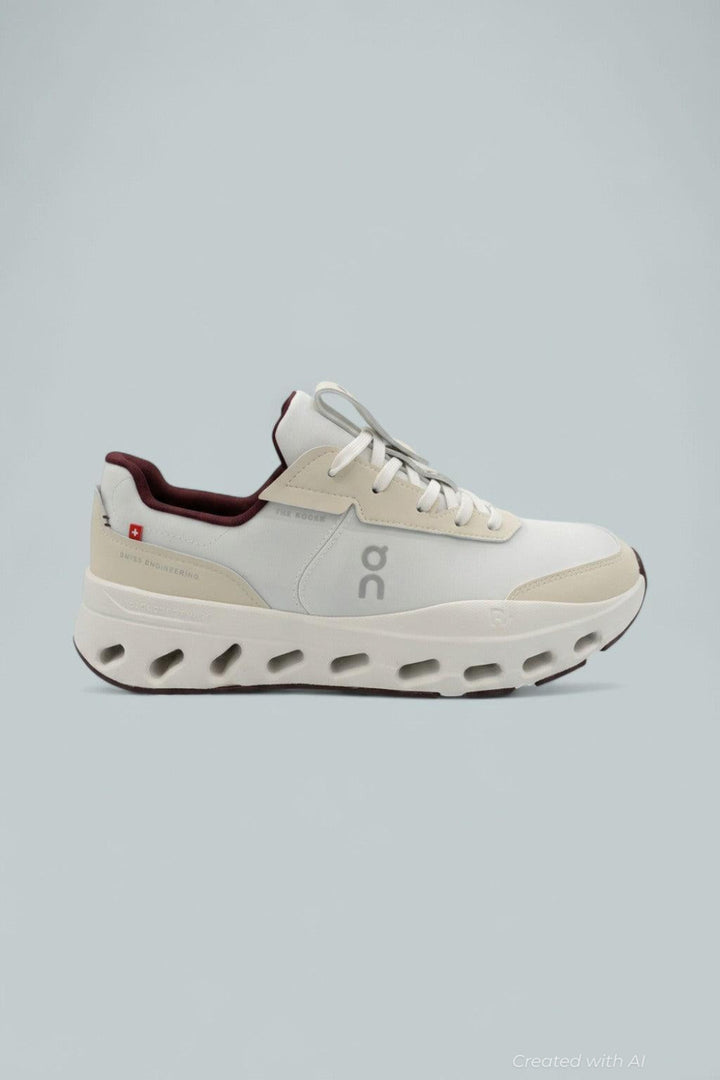 The Roger Wildcard Running Sneakers - Ivory Maroon - US 9.5M - Sneaker