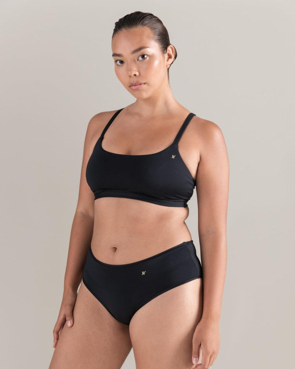 The Scoop Neck Bralette - Black - 30-32D-E - Bra