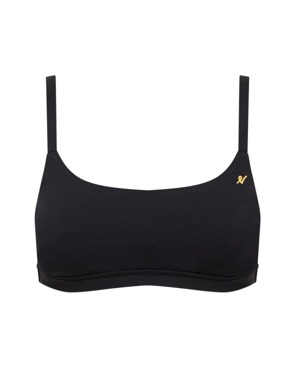 The Scoop Neck Bralette - Black - 30-32D-E - Bra