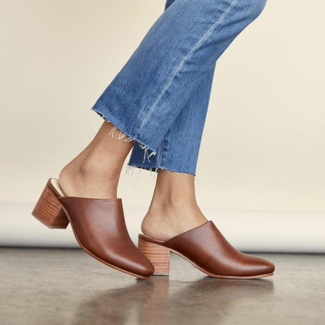 All-Day Heeled Mule - Brandy - FINAL SALE - Mules