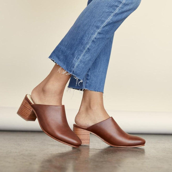 All-Day Heeled Mule - Brandy - FINAL SALE - Mules