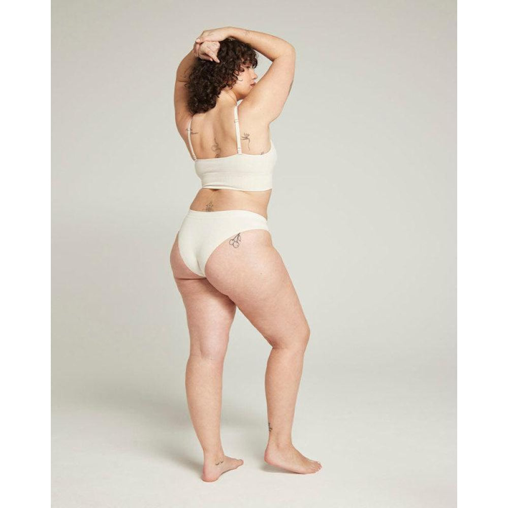 The TENCEL™ Seamless Bralette - White Sand - L - Bra