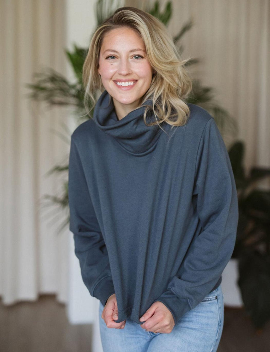 The Women’s Funnel Neck Sweatshirt - Dusk - Sweatshirt
