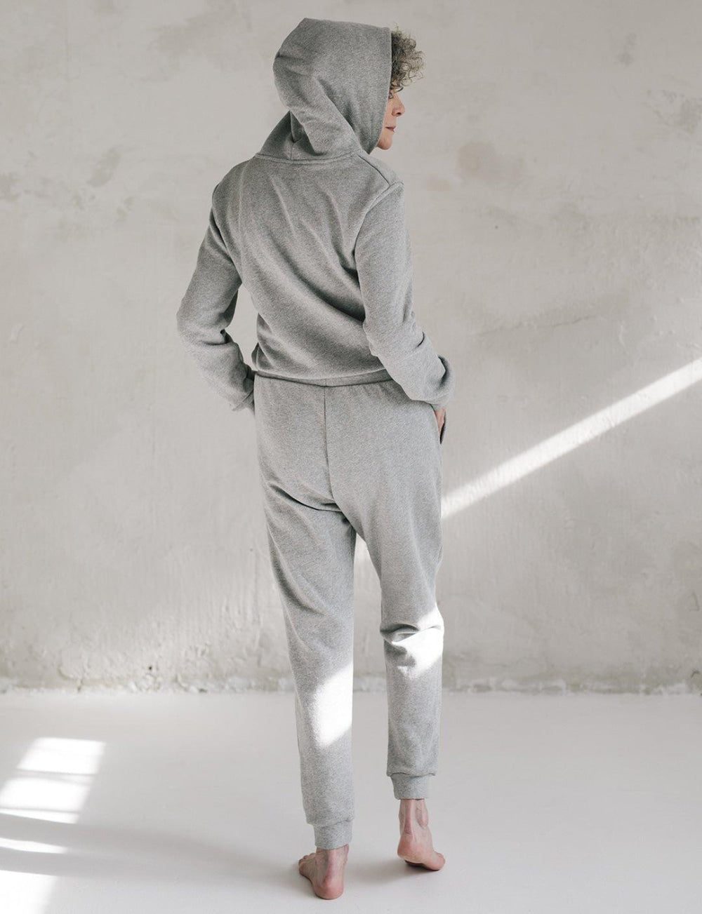 The Women’s Hooded Romper - Heather Grey - Jumpsuit