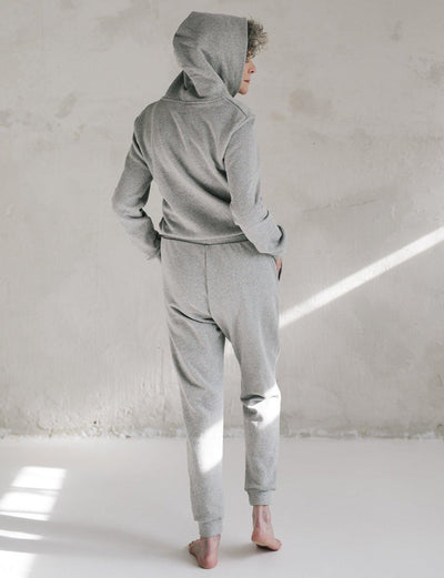 The Women’s Hooded Romper - Heather Grey - Jumpsuit