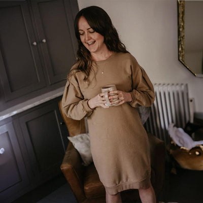 The Women’s Oversized Sweater Dress - Camel - Dresses
