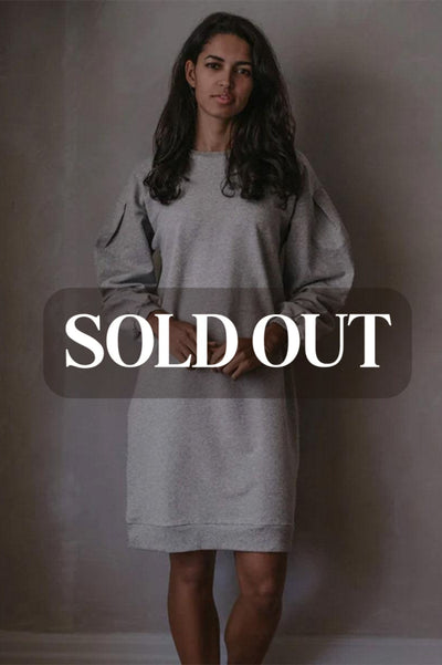 The Women’s Oversized Sweater Dress - Gray Melange - Dresses