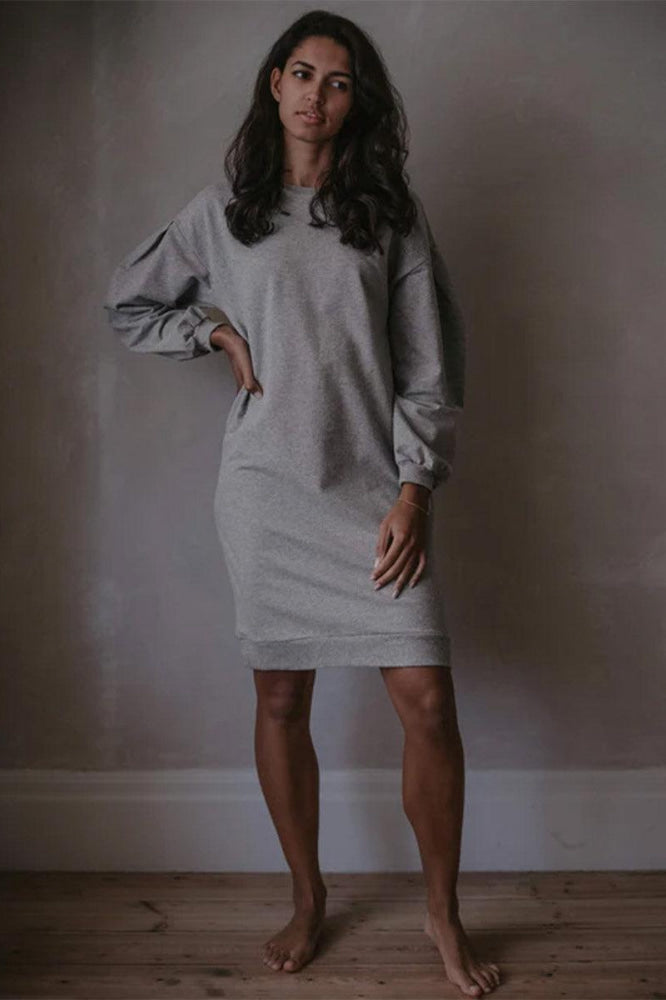 The Women’s Oversized Sweater Dress - Gray Melange - Dresses