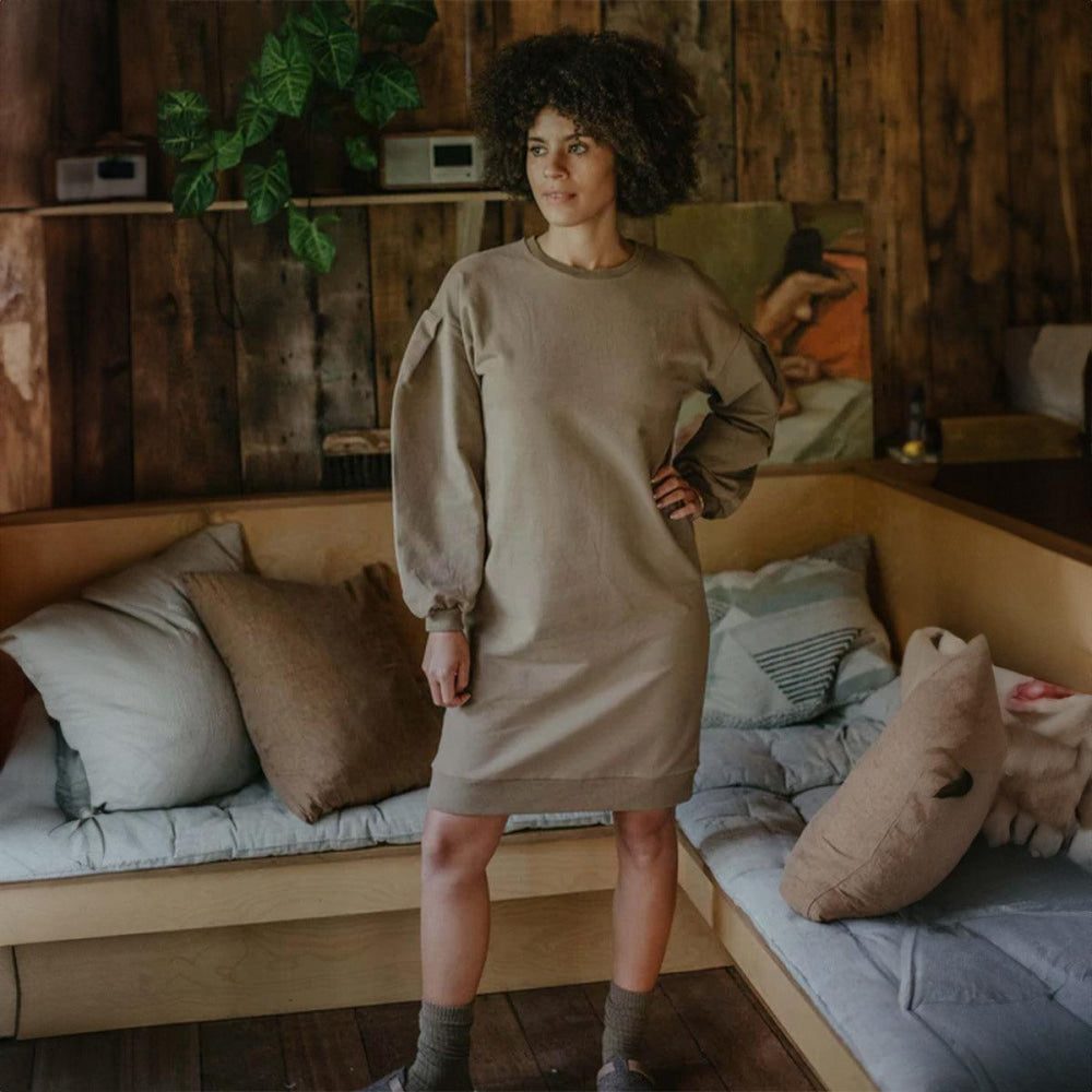 The Women’s Oversized Sweater Dress - Walnut - Dresses
