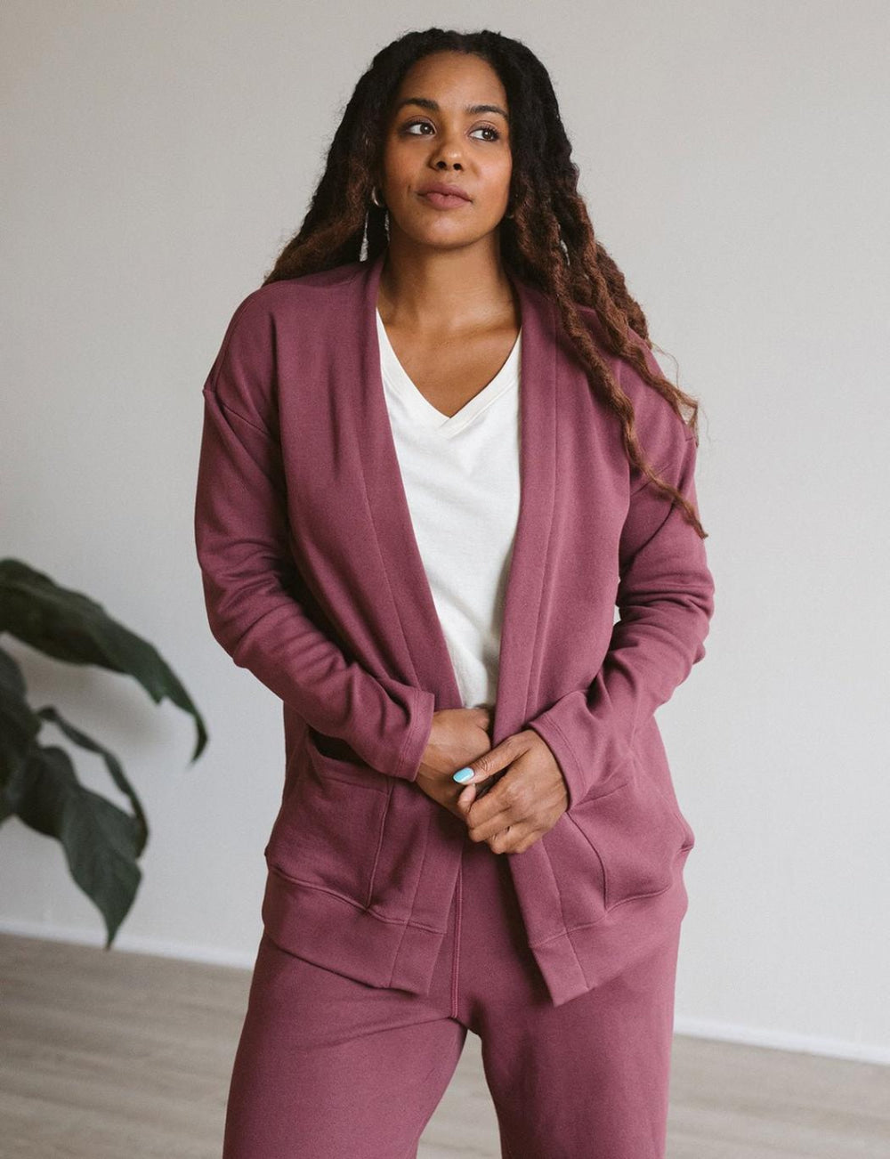 The Women’s Relaxed Cardi - Dark Clay - Cardigan