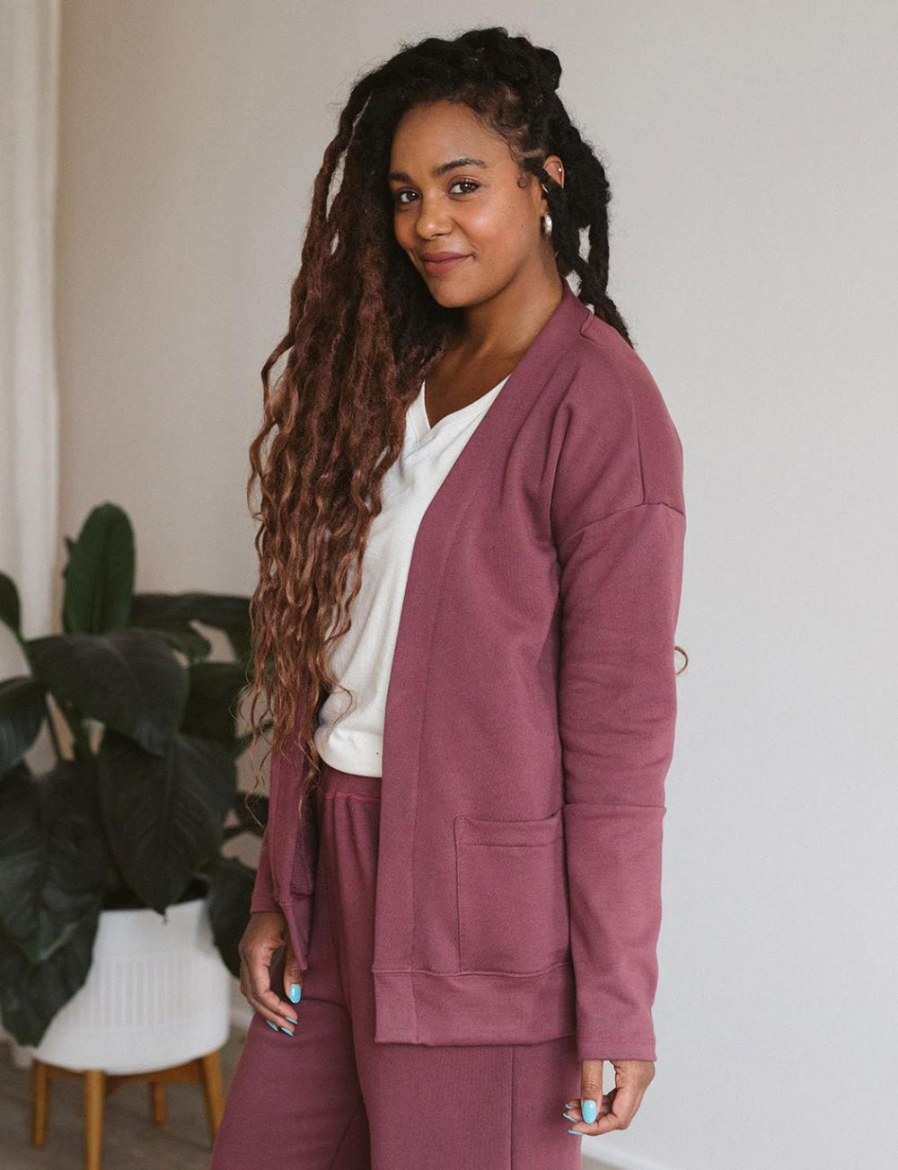 The Women’s Relaxed Cardi - Dark Clay - Cardigan