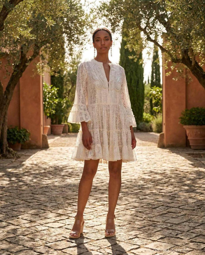 Molly Dress - White - Dresses
