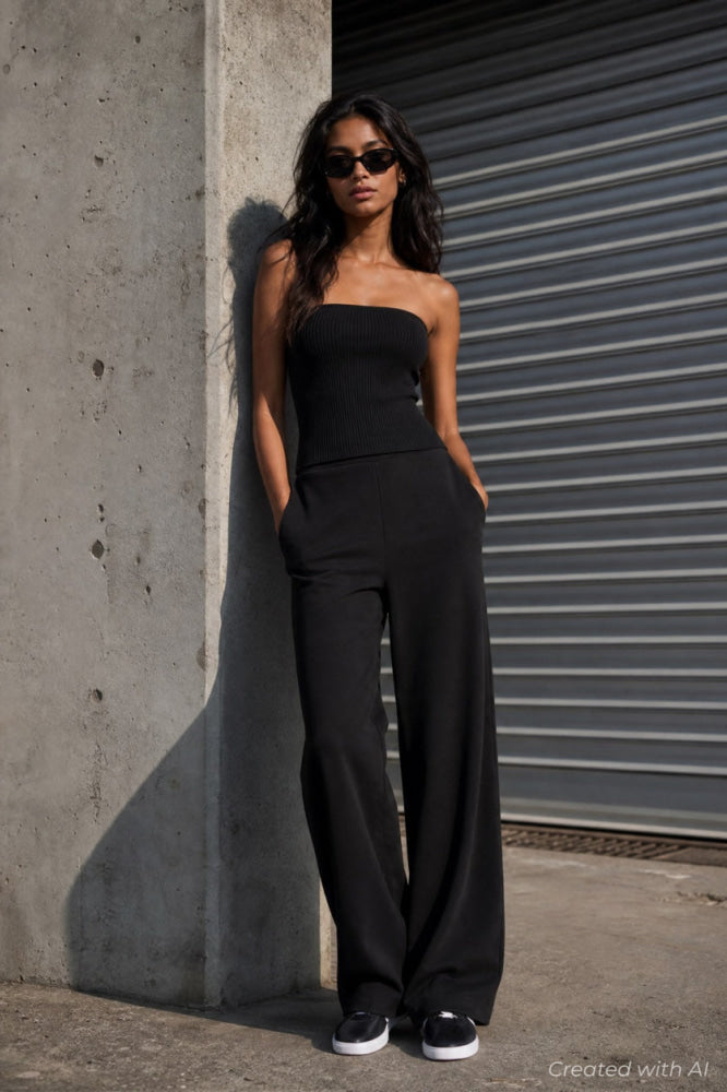 GAP x BÉIS Convertible Bandeau Jumpsuit - Black - Jumpsuit