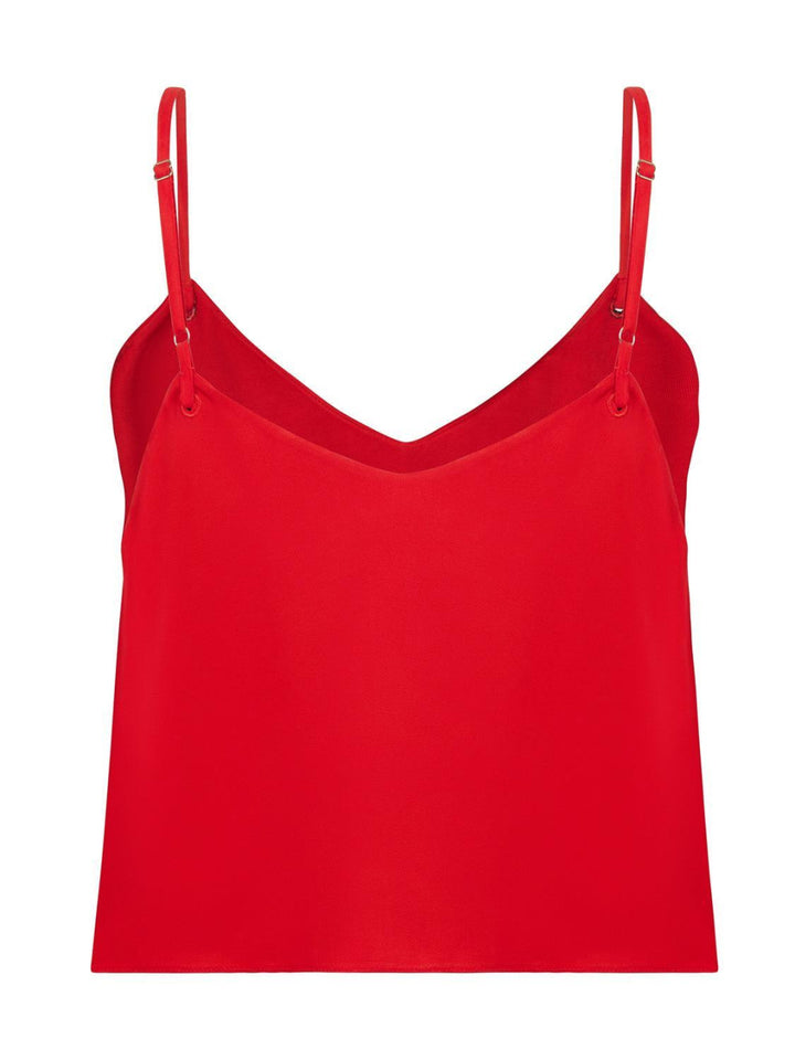 Thin Strap Crop Top - Red - Tank Top