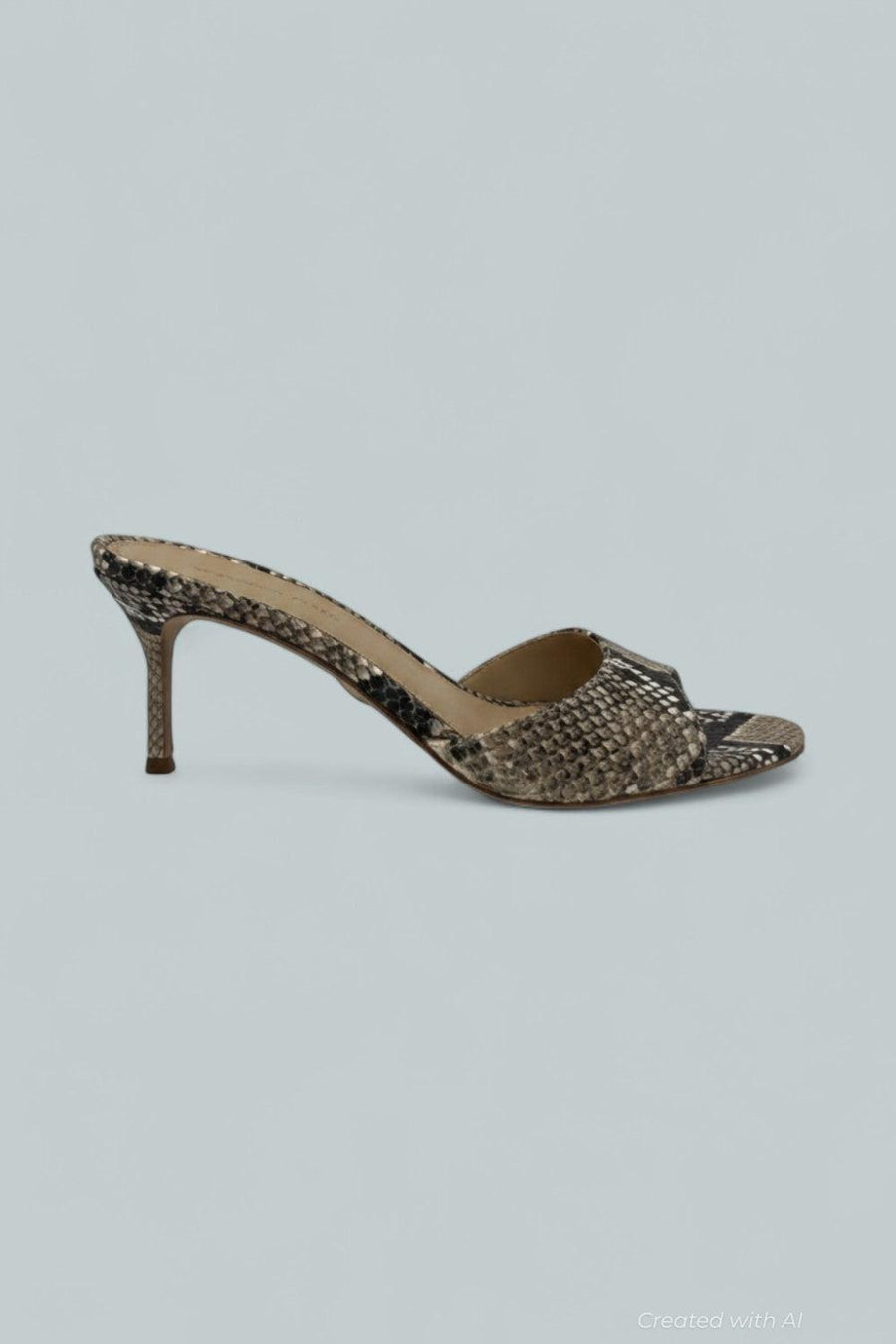 Tia Leather Sandal - Ecru Multi - 6.5 - Mules