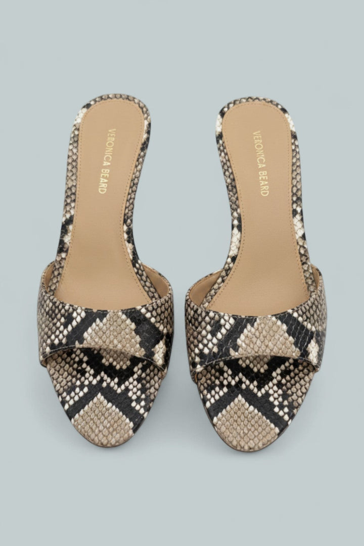 Tia Leather Sandal - Ecru Multi - 6.5 - Mules