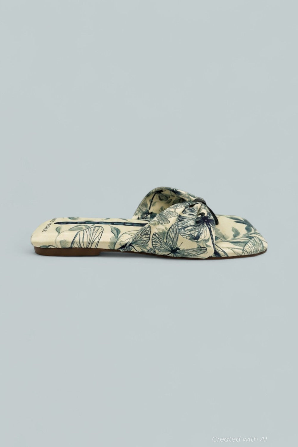 Tia Ruched Sandals - Dragonfly Bandana - 7 - Sandals