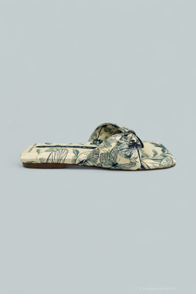 Tia Ruched Sandals - Dragonfly Bandana - 7 - Sandals