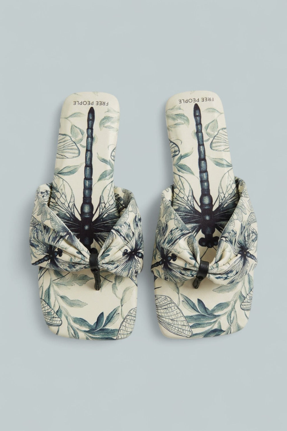 Tia Ruched Sandals - Dragonfly Bandana - 7 - Sandals