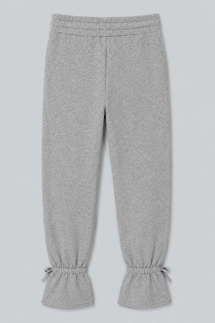 Tie Ankle Sweatpants - Heather Gray - Sweatpant