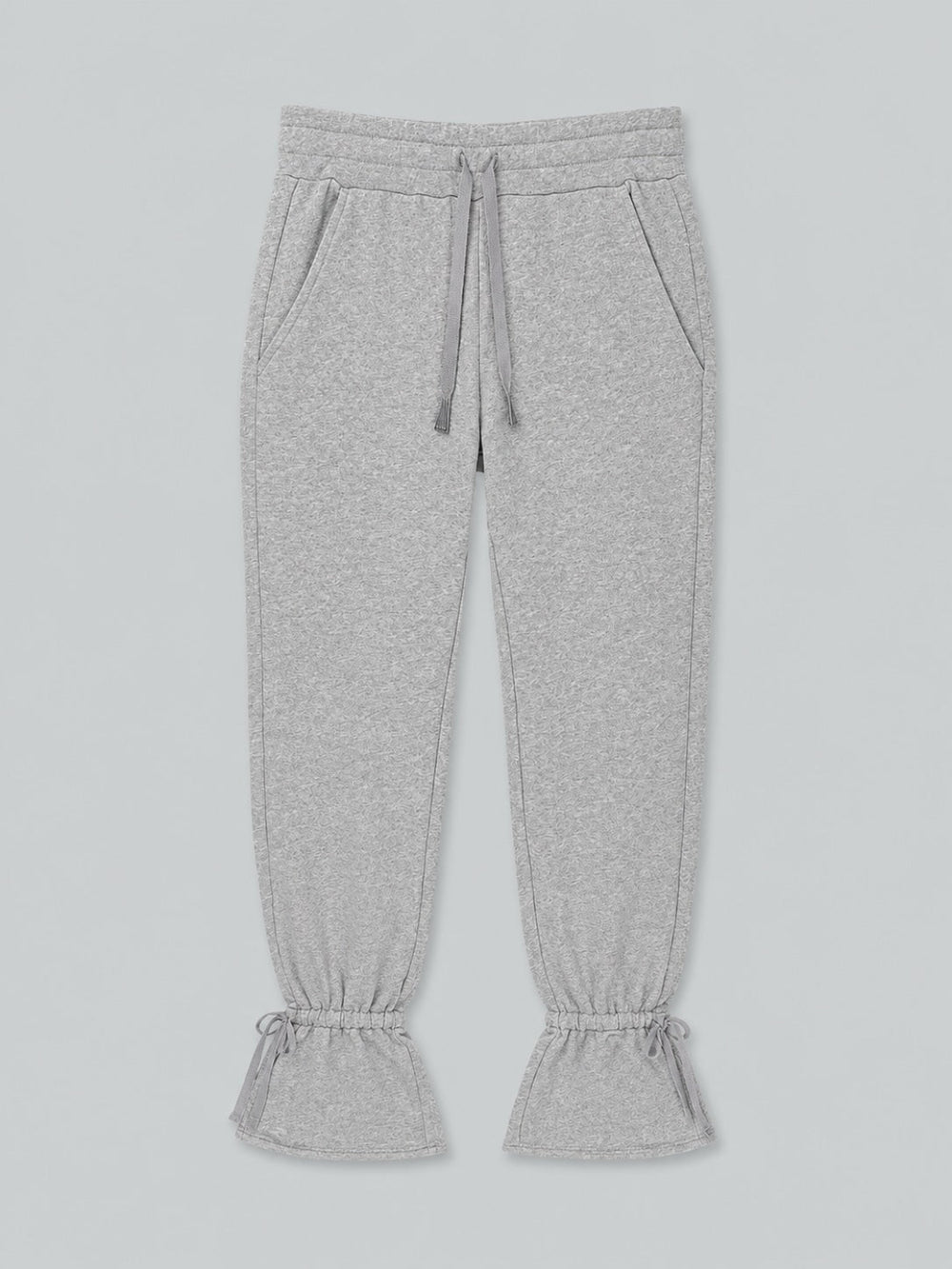 Tie Ankle Sweatpants - Heather Gray - Sweatpant