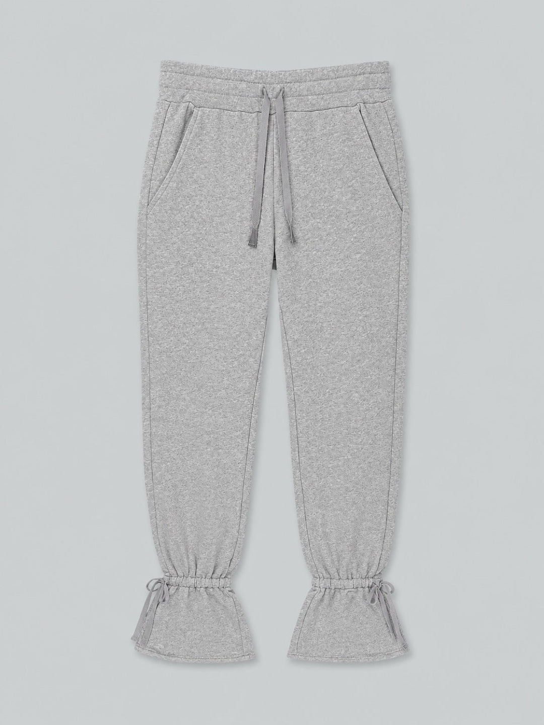 Tie Ankle Sweatpants - Heather Gray - Sweatpant