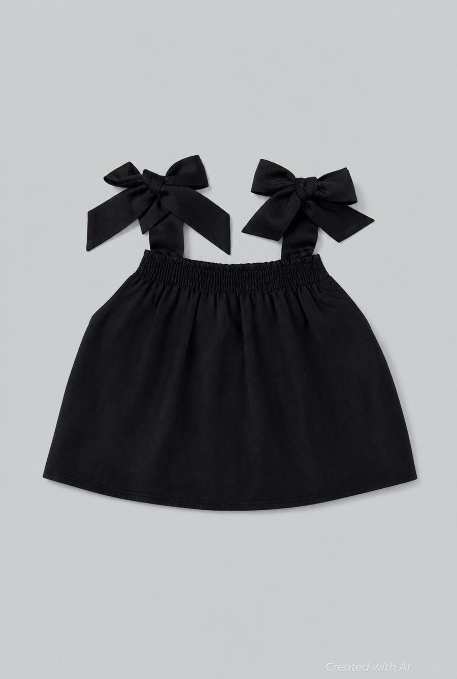 Tie Shoulder Top - Black - Shirt