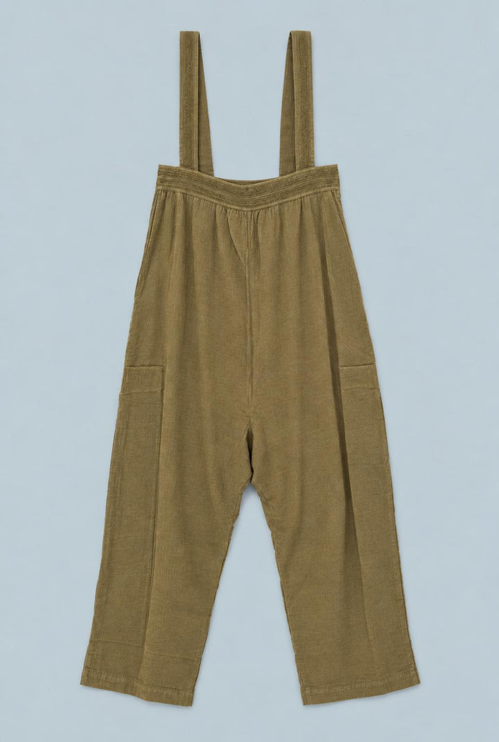 Tie Shoulder Wide Leg Jumpsuit - Army - Jumpsuit