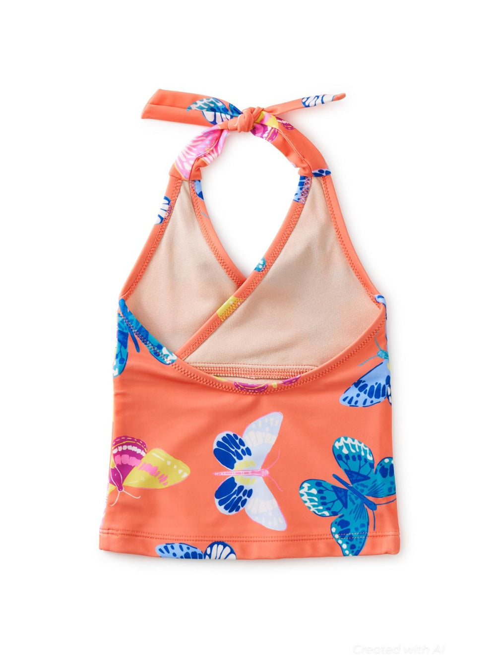Tie Tankini Top - Butterfly Glow In Orange - 2yr - Bikini Top