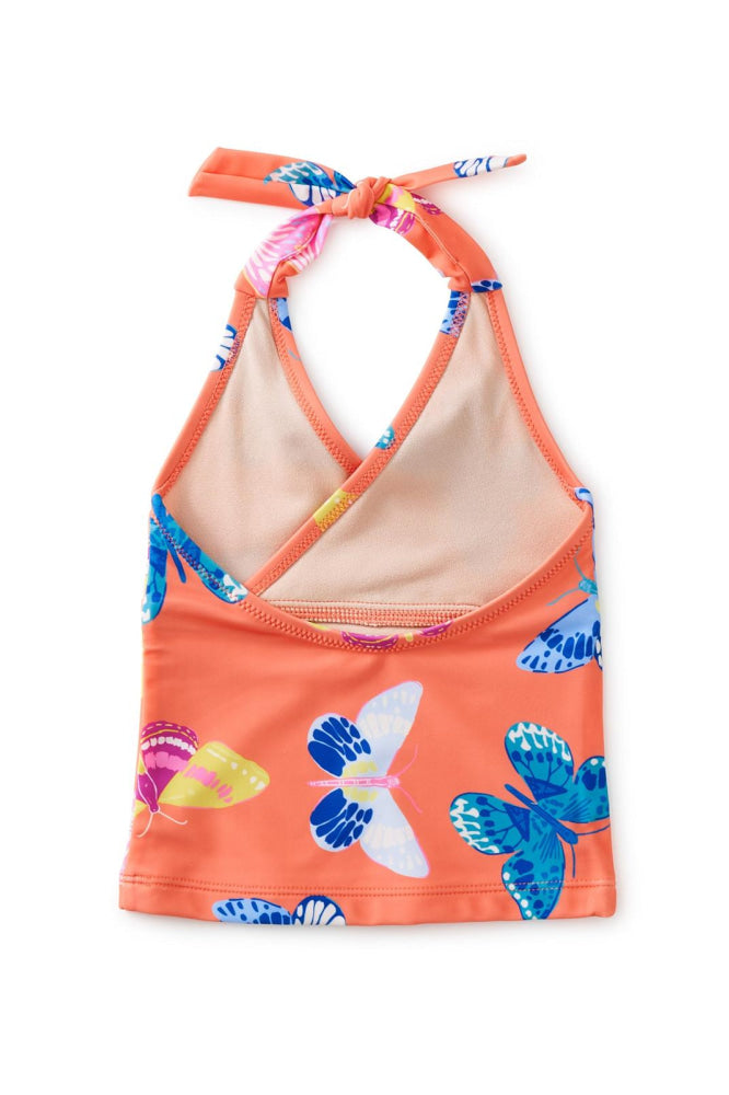 Tie Tankini Top - Butterfly Glow In Orange - 2yr - Bikini Top