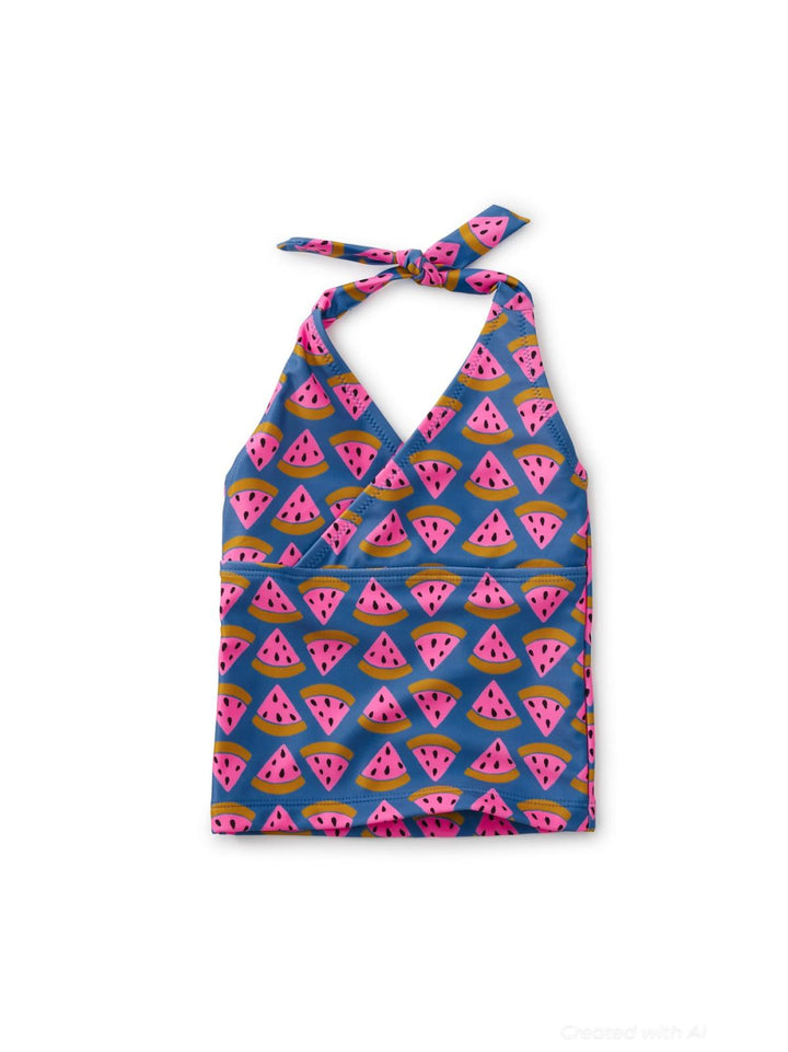 Tie Tankini Top - Watermelon Wedge - 2yr - Bikini Top