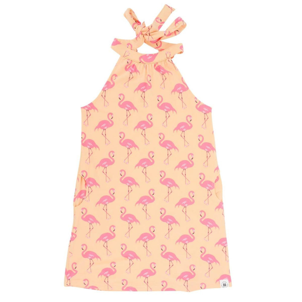 Tieback Dress - Flamingo Peach - Dresses