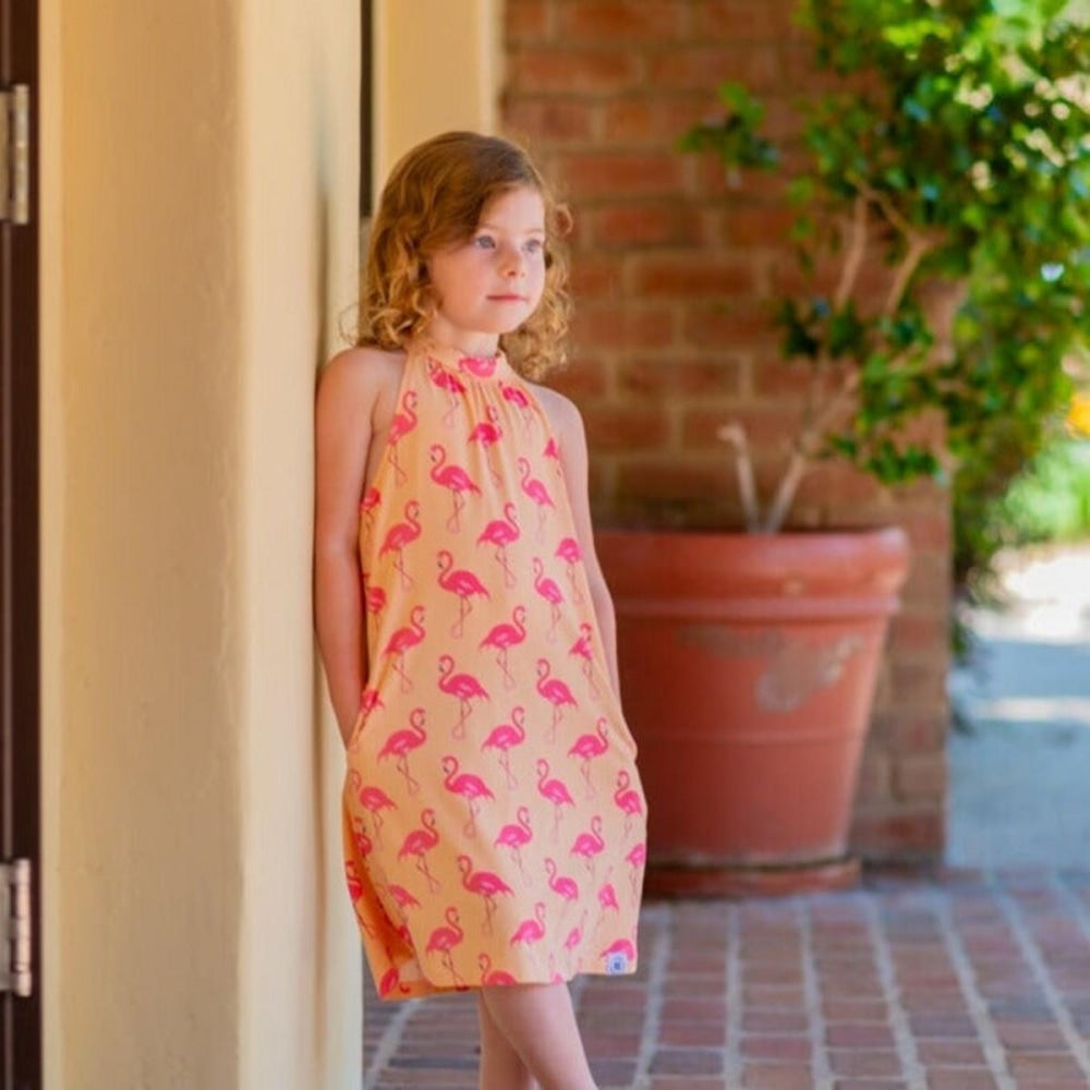 Tieback Dress - Flamingo Peach - Dresses