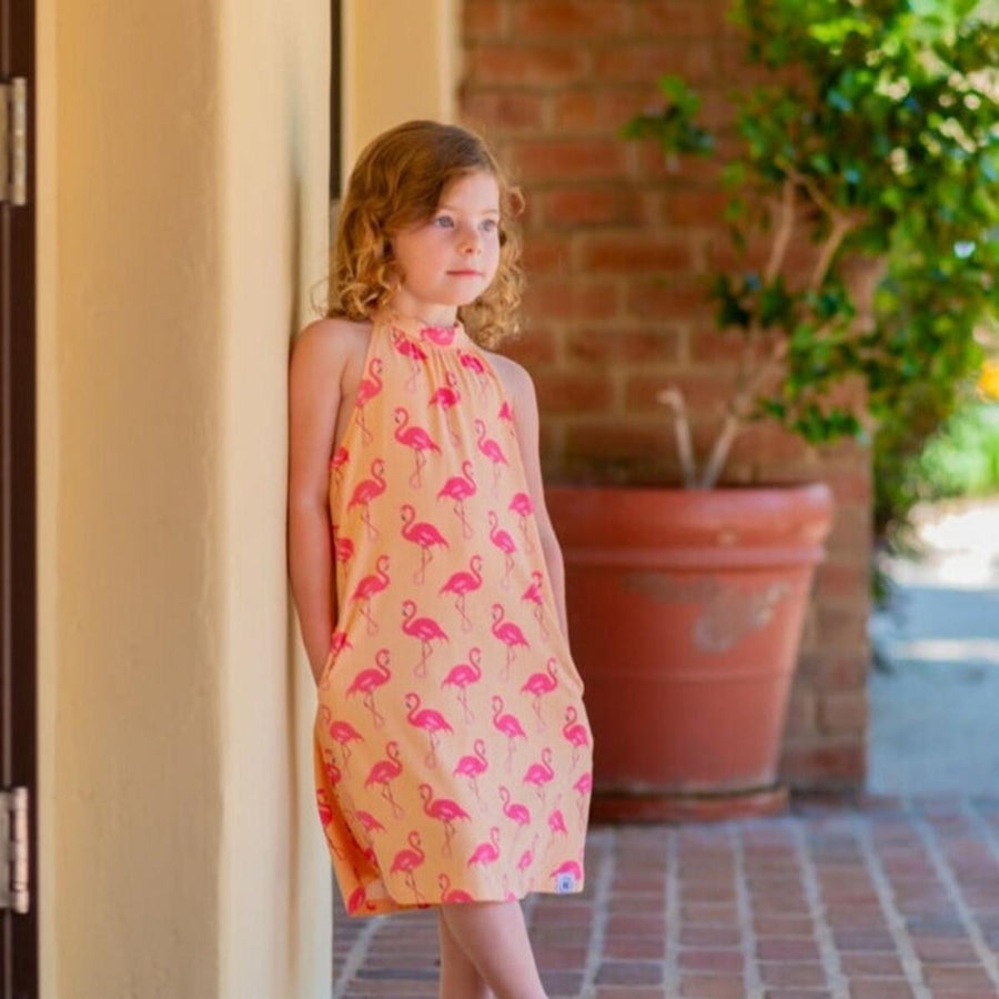 Tieback Dress - Flamingo Peach - Dresses